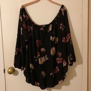 Black off the shoulder top